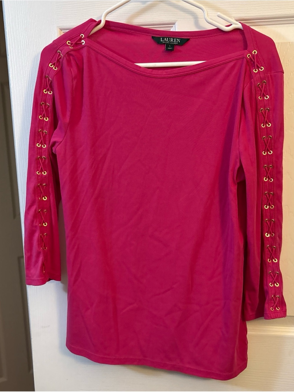 Ralph Lauren Bright Pink Crewneck Top